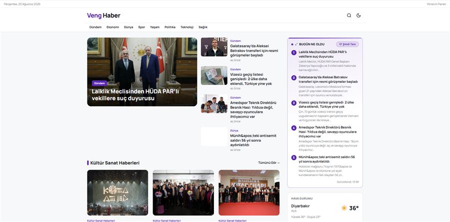 Venghaber ekran görüntüsü